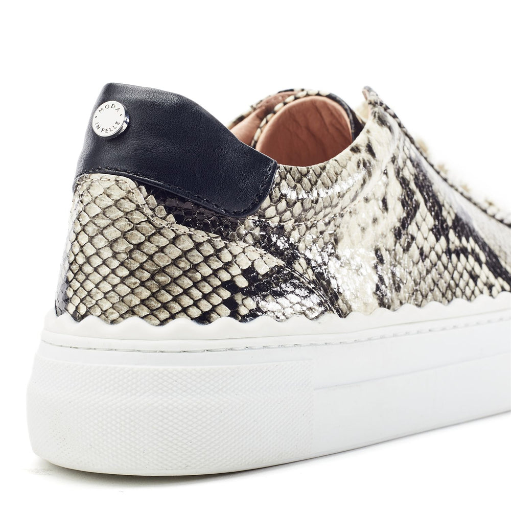 Brosa Grey Mix Snake Print Trainers