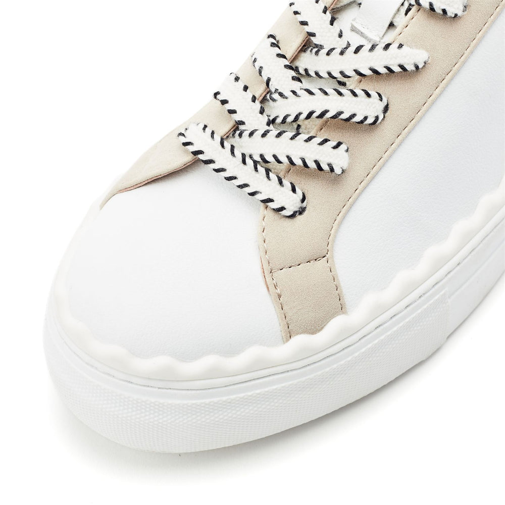 Brosa White Leather Trainers