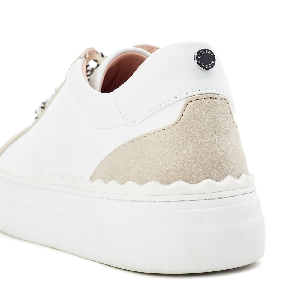 Brosa White Leather Trainers