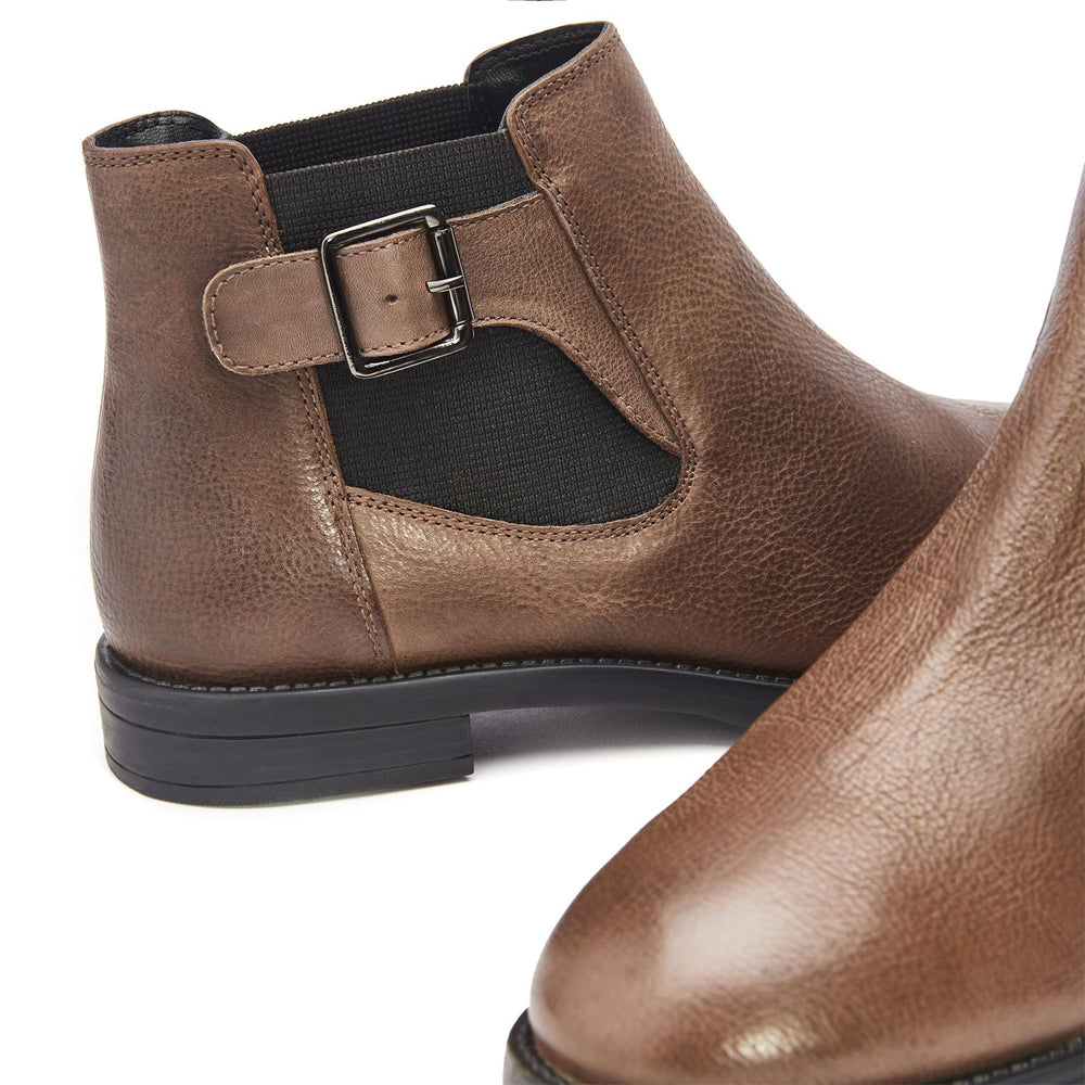 Bryana Grey Leather Boots