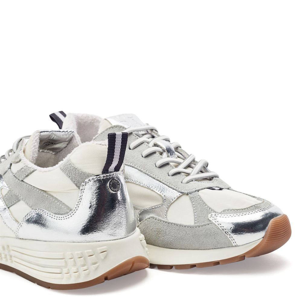 Bryani White - Silver Suede Trainers