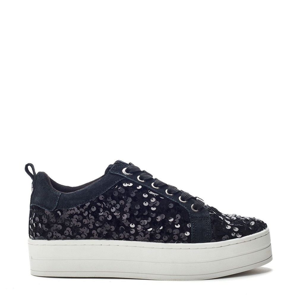 Buttercupp Black Sequin Trainers