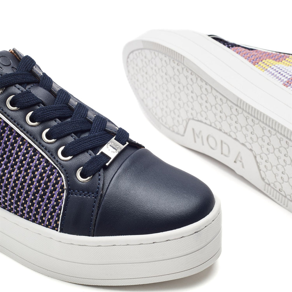 Buttercupp Navy Textile Trainers
