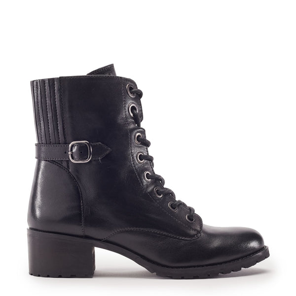 Buzz Black Leather Boots