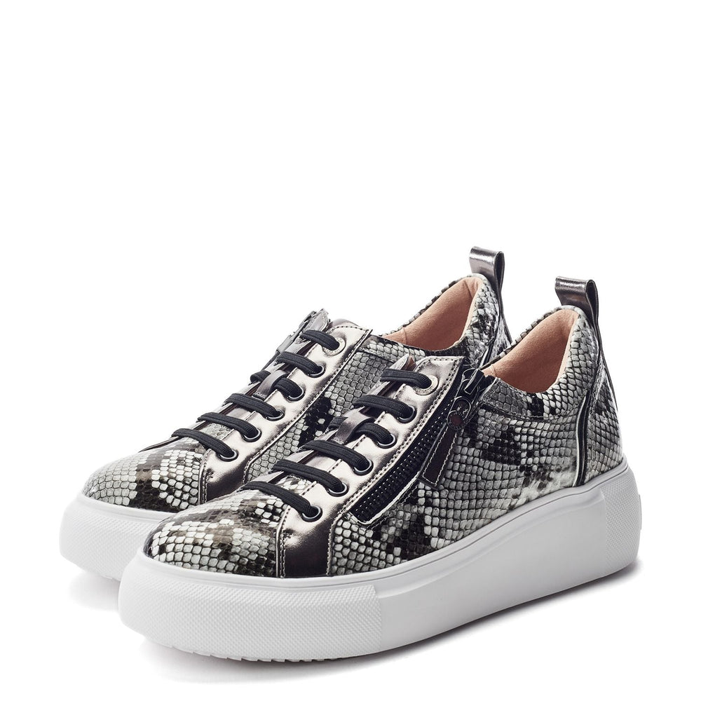 Calise Natural Snake Leather Trainers