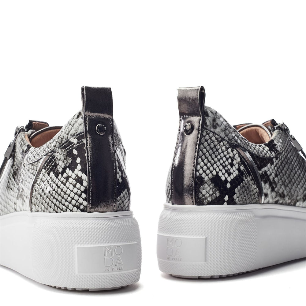 Calise Natural Snake Leather Trainers