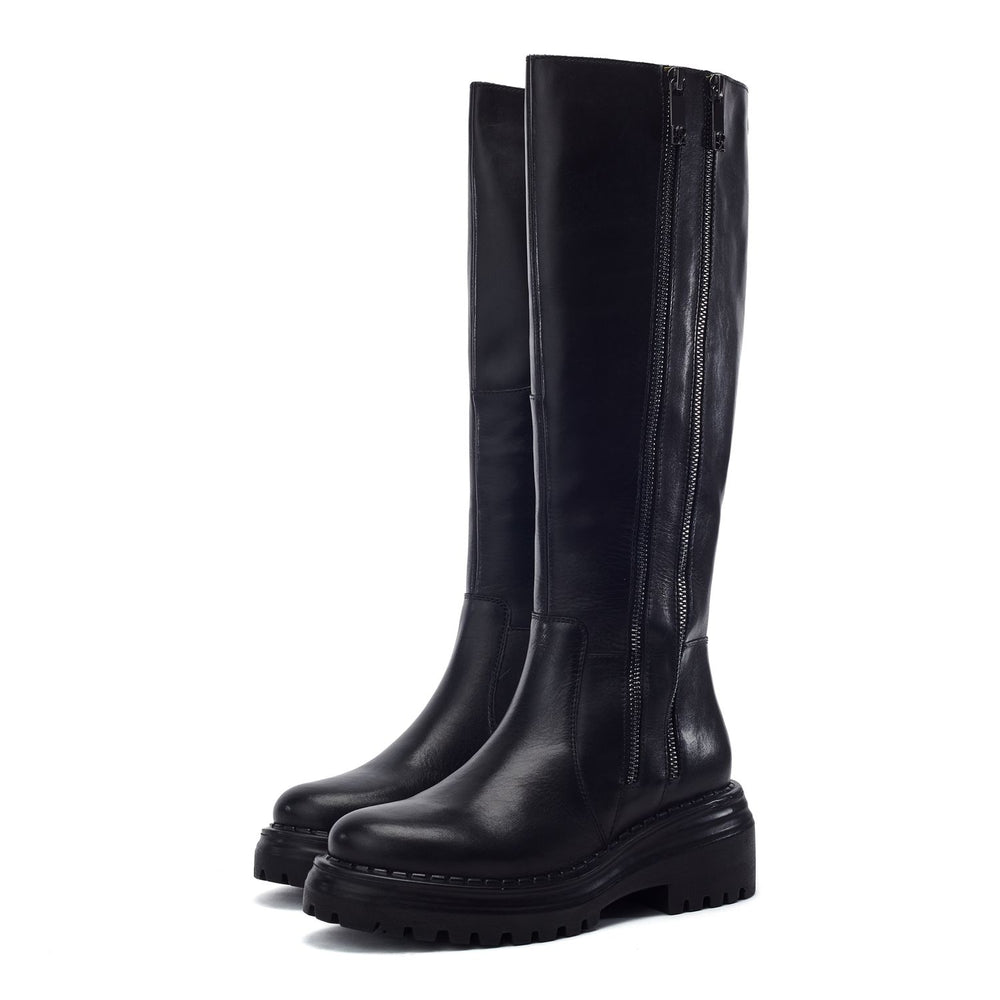 Camilio Black Leather Boots