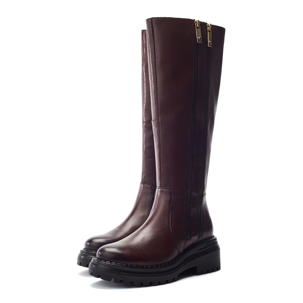 Camilio Dark Brown Leather Boots