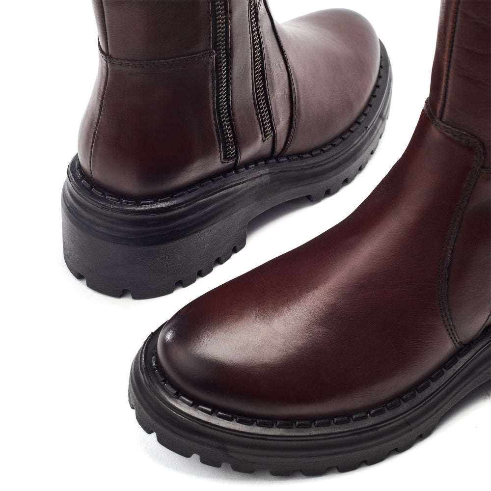 Camilio Dark Brown Leather Boots