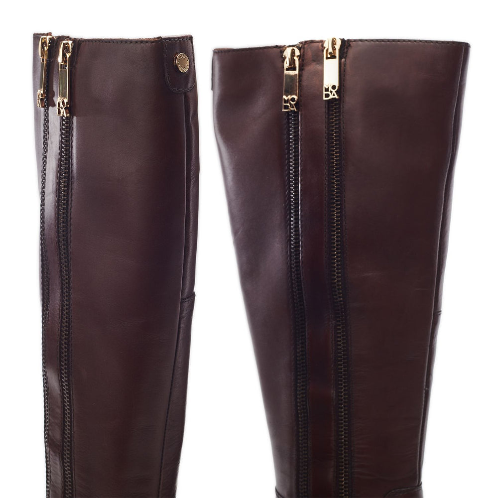 Camilio Dark Brown Leather Boots