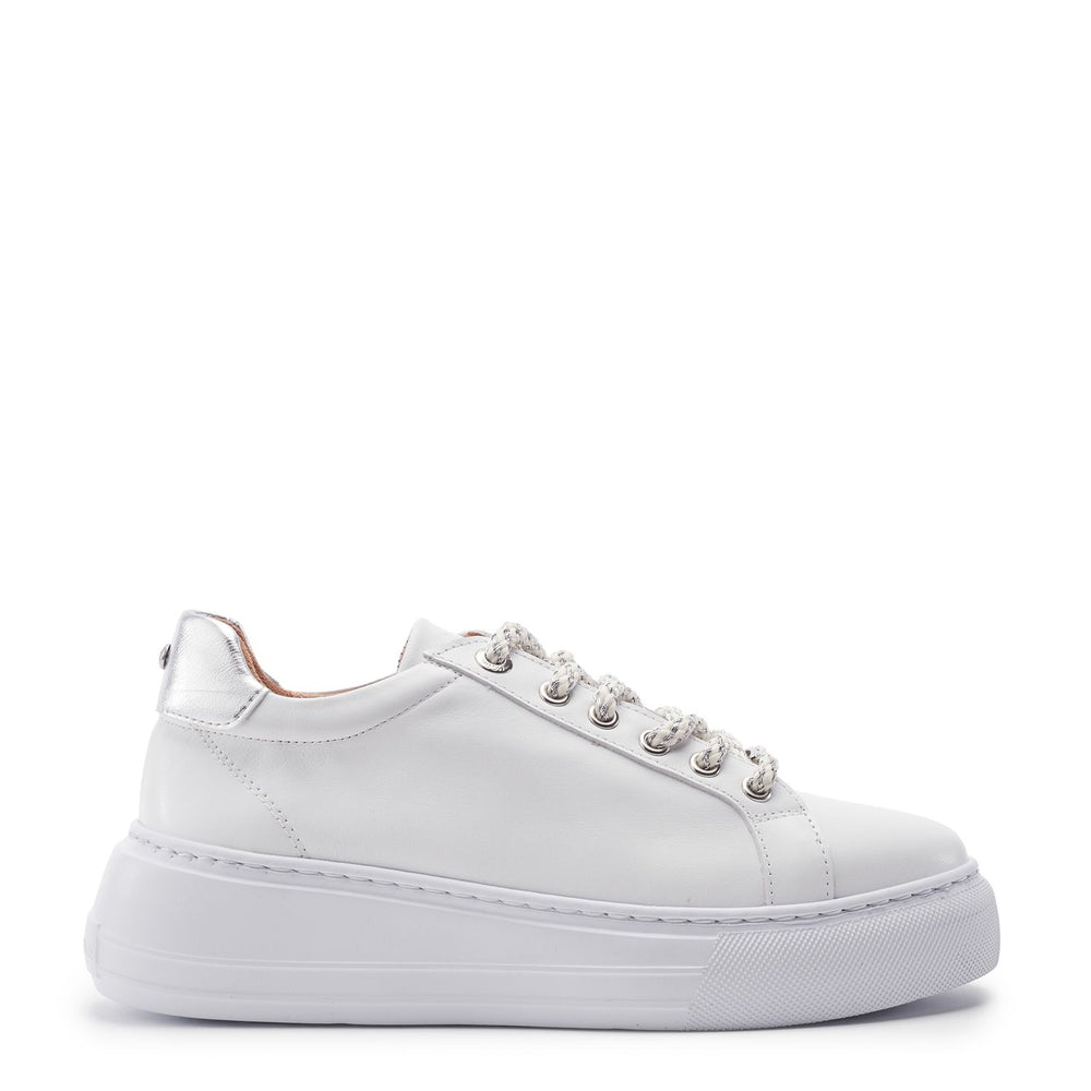 Candi White Leather Trainers