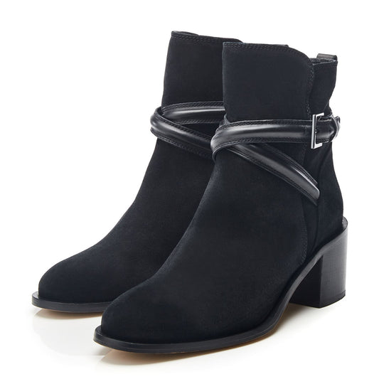 Carliy Black Suede Boots