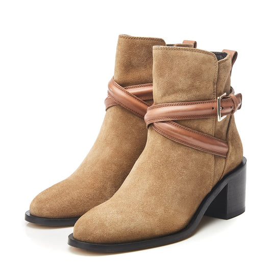 Carliy Tan Suede Boots