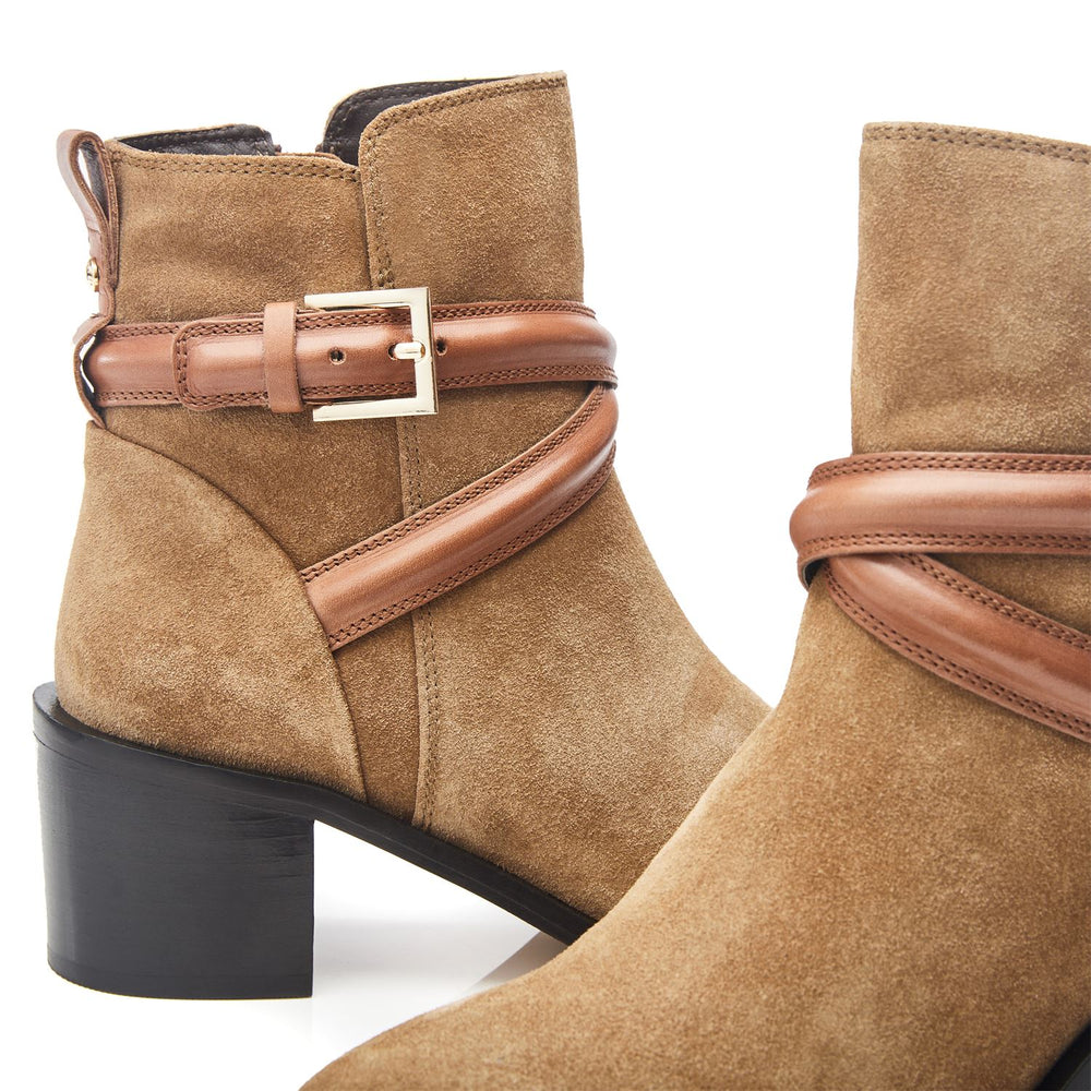 Carliy Tan Suede Boots