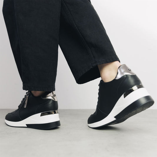 Caspia Black Porvair Trainers