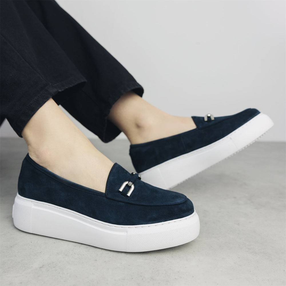 Chamomile Navy Suede Shoes