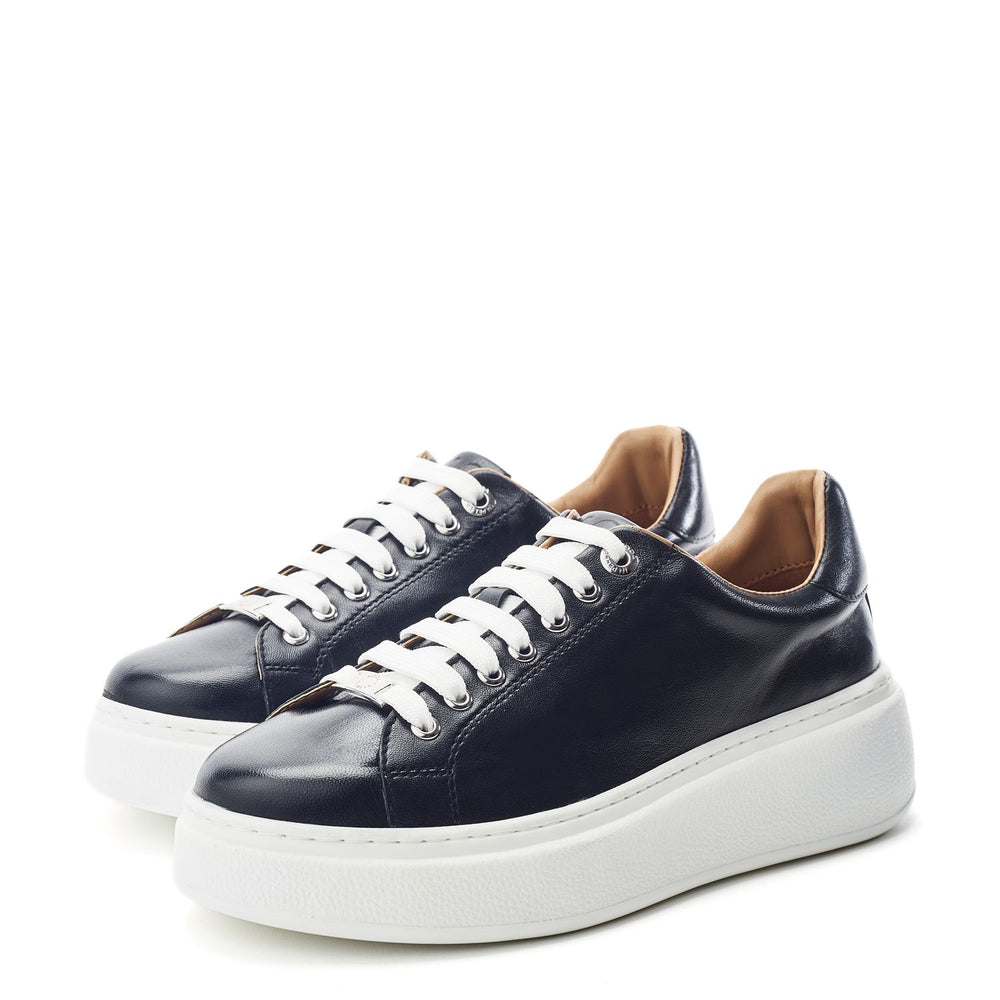 Cherrie Black Leather Leather Trainers