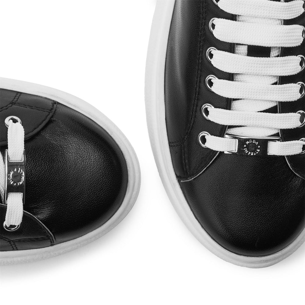 Cherrie Black Leather Leather Trainers