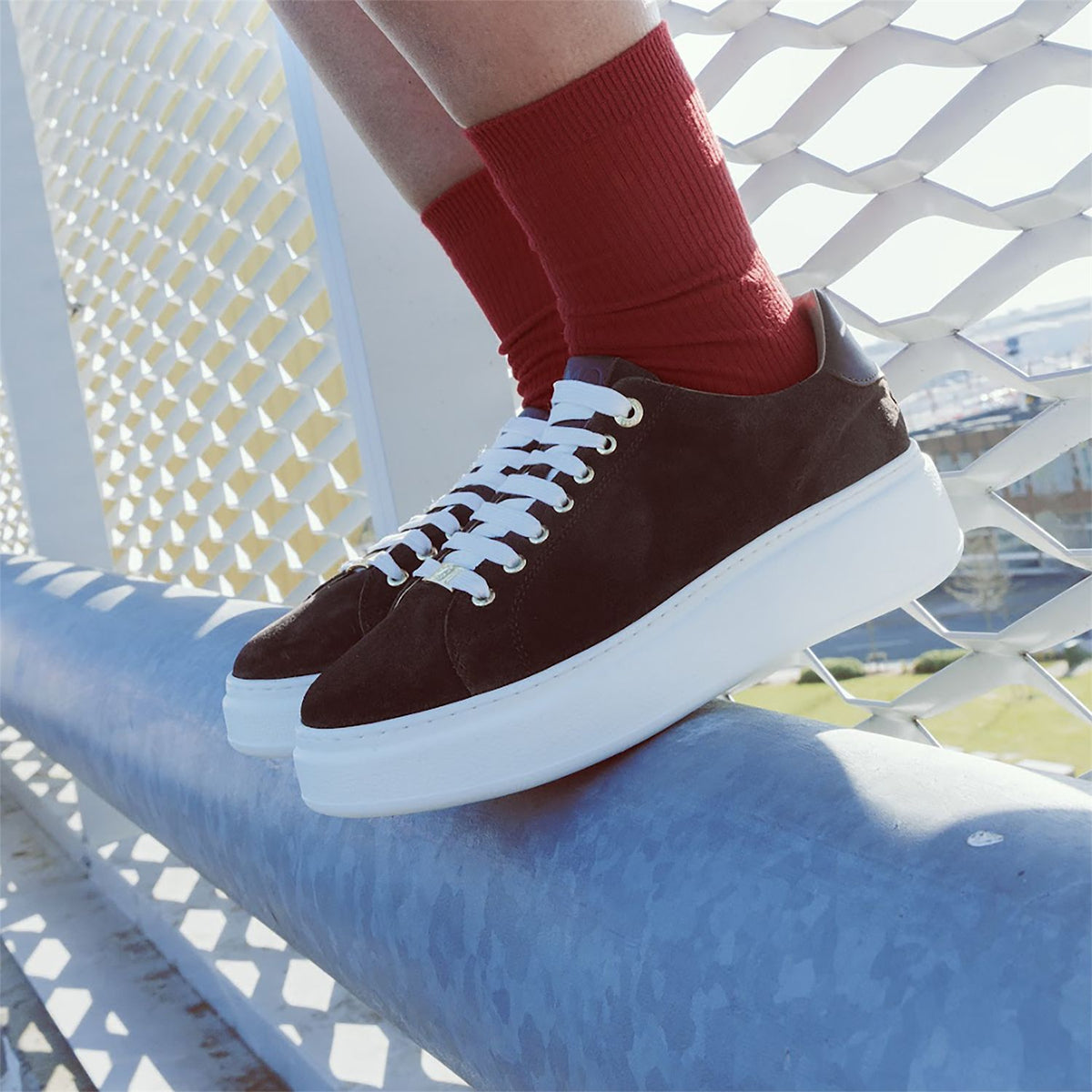 Cherrie Brown Suede Trainers