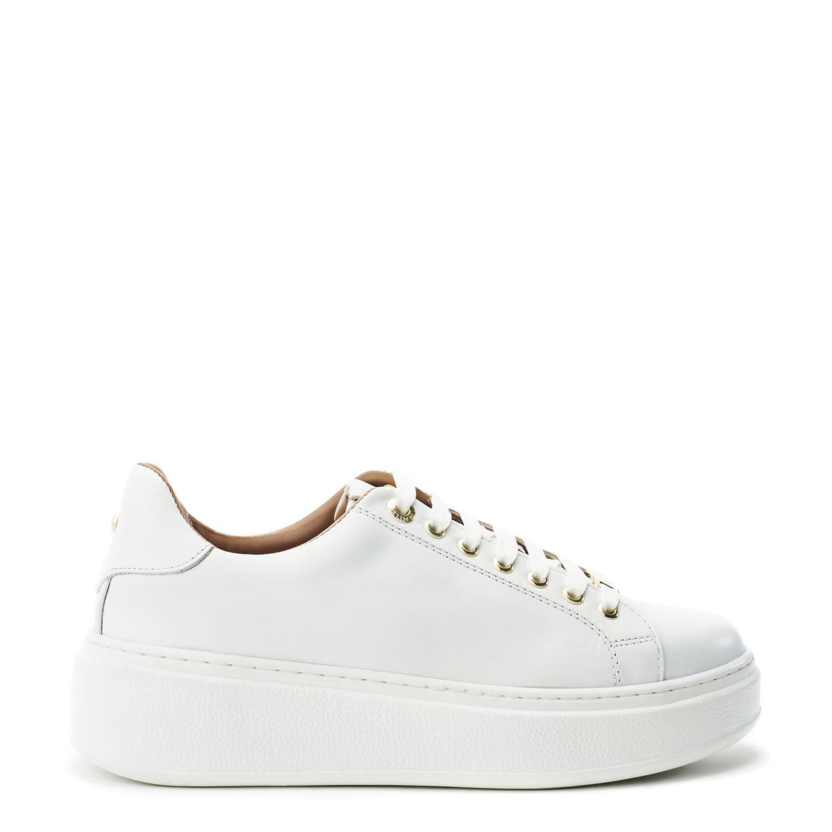 Cherrie White Leather Trainers