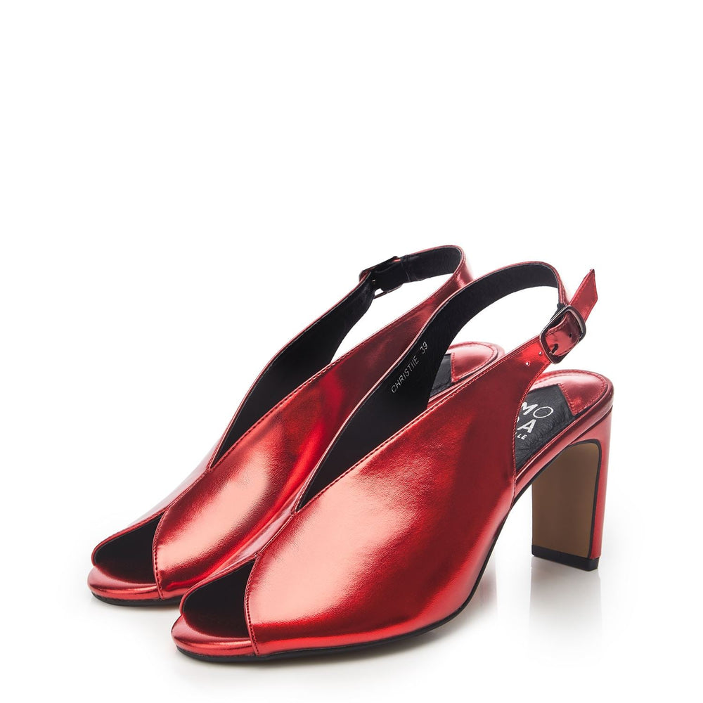 Christiie Red Metallic Shoes