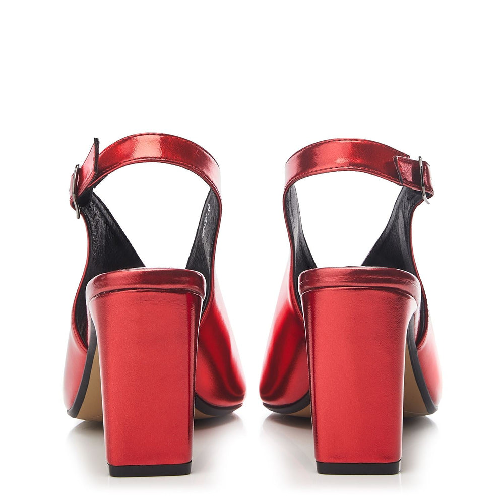 Christiie Red Metallic Shoes