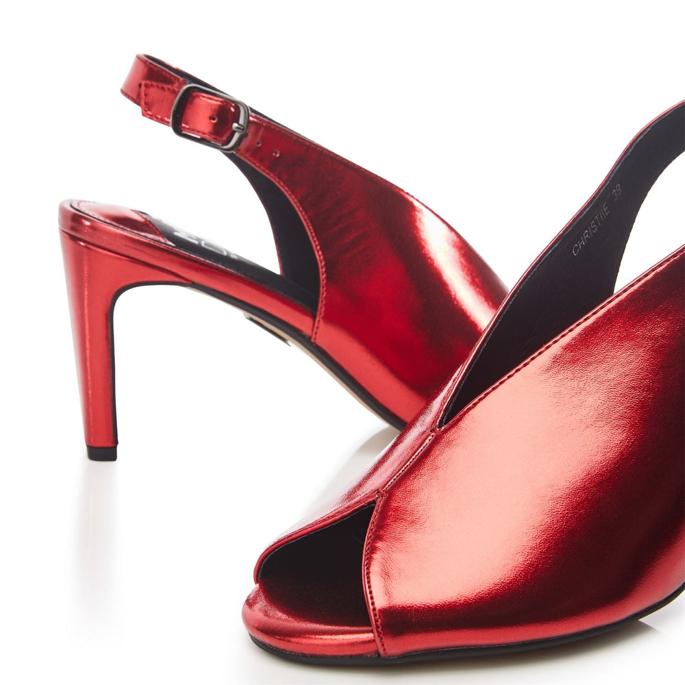 Christiie Red Metallic Shoes