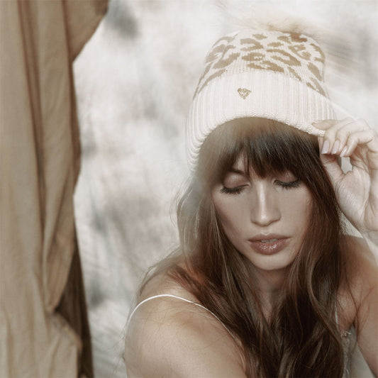 Cleohat Cream-Leopard Textile 