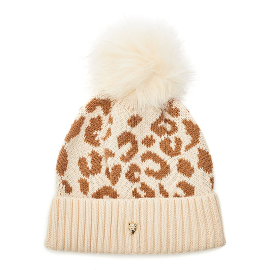 Cleohat Cream-Leopard Textile 