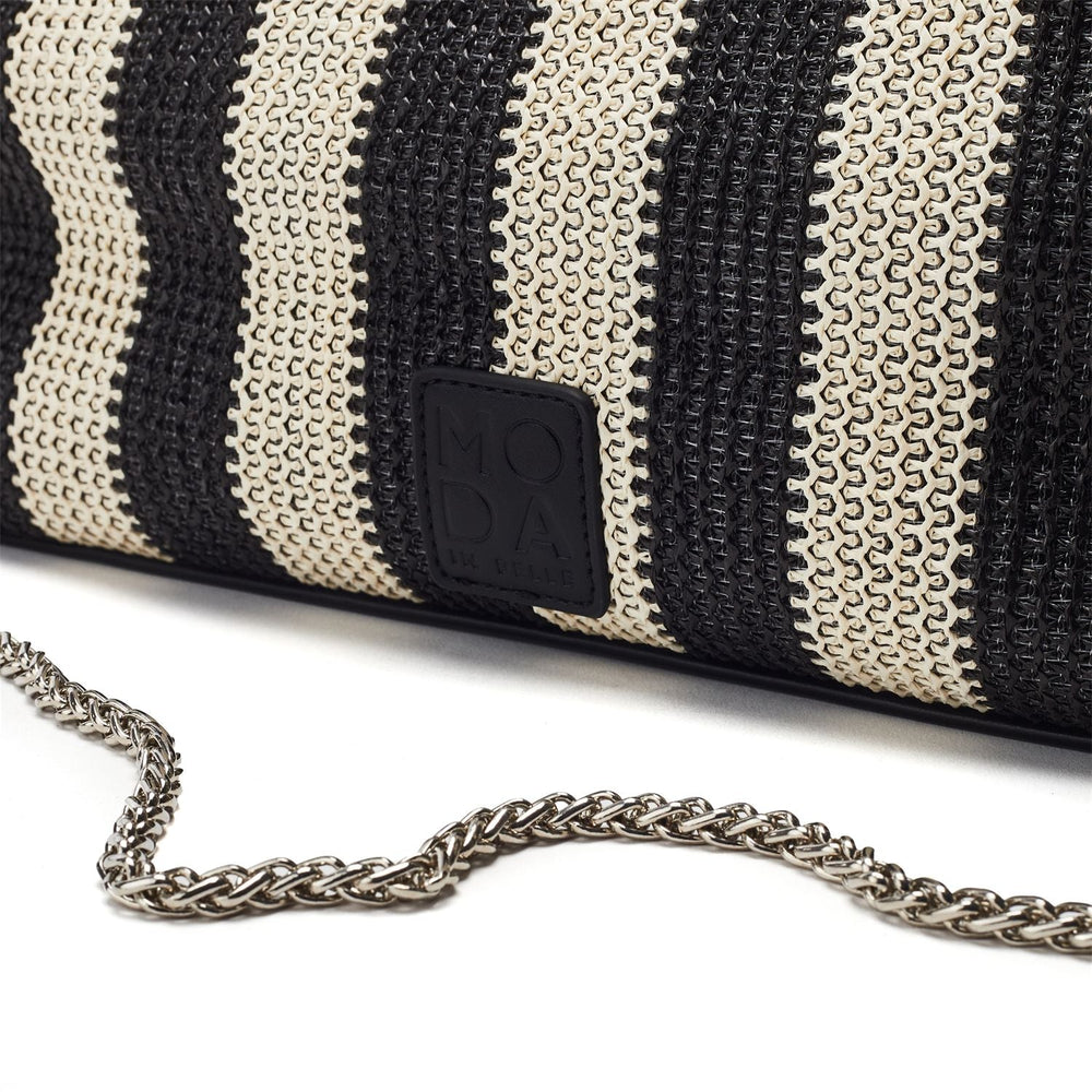Clove Bag Black Raffia 