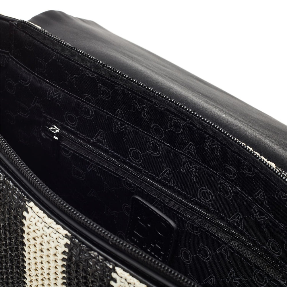 Clove Bag Black Raffia 