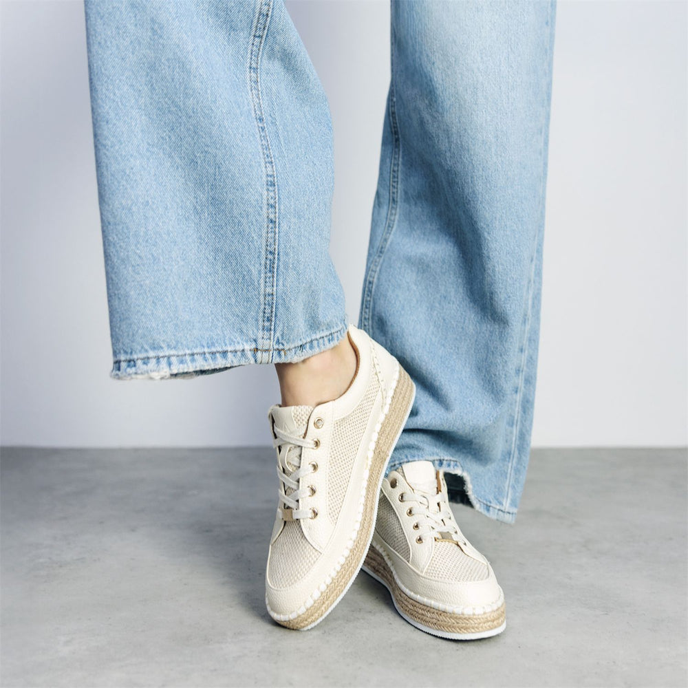 Corie Off White Porvair Trainers