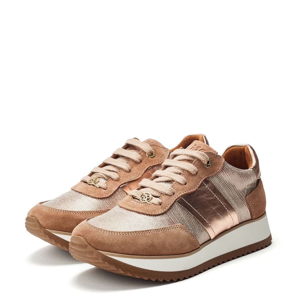 Daffodil Rose Gold Leather Trainers