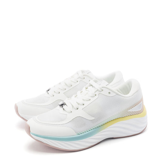 Damara White Textile Trainers