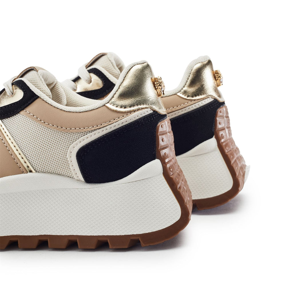 Demee Black Mix Alcantara Trainers