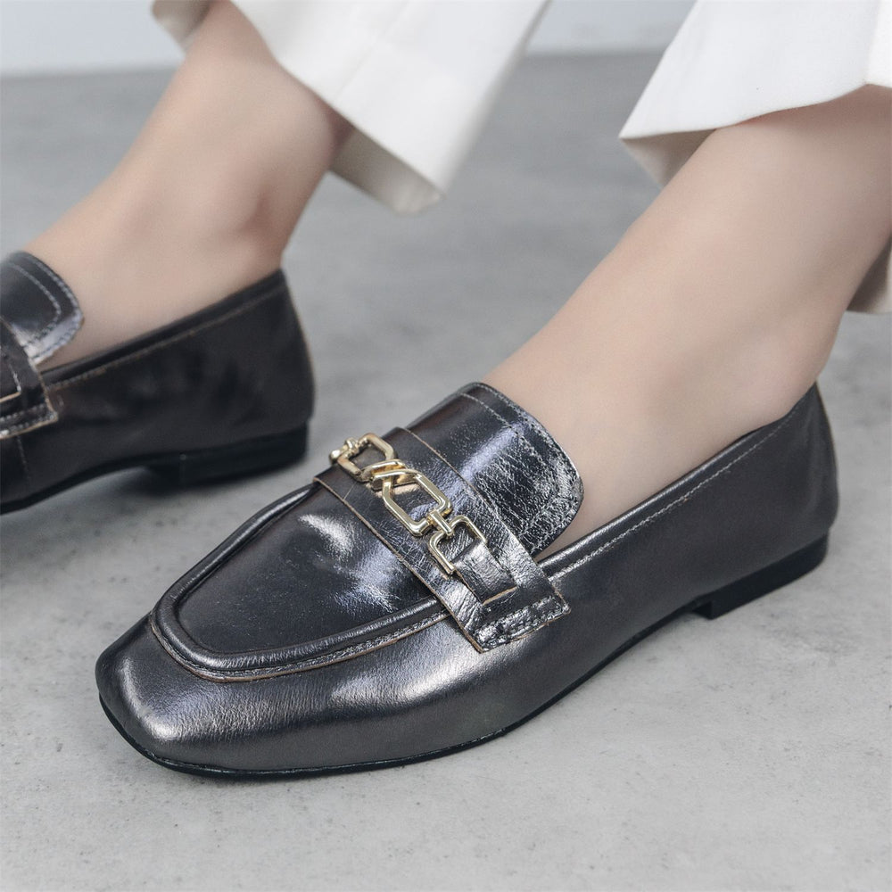 Earley Pewter Leather Shoes