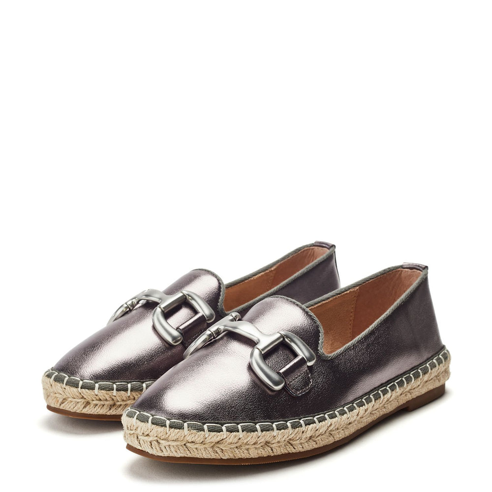Edulis Pewter Leather Shoes