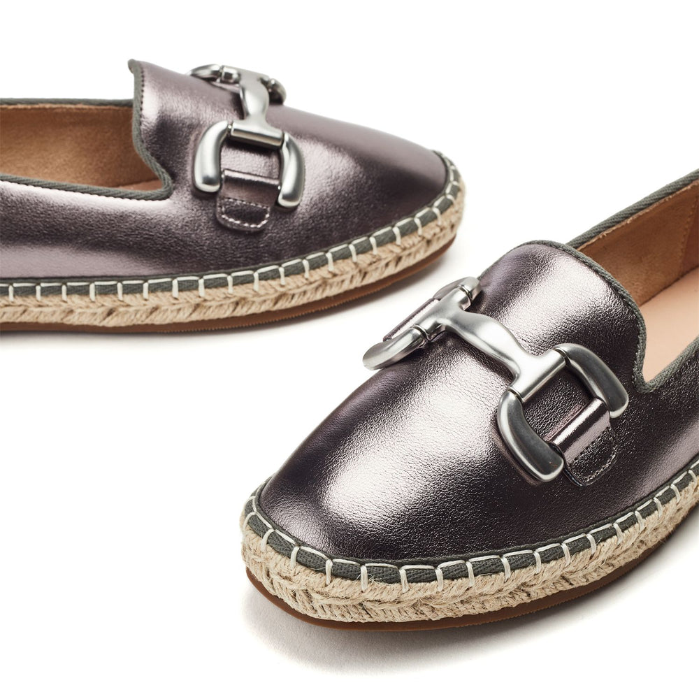 Edulis Pewter Leather Shoes