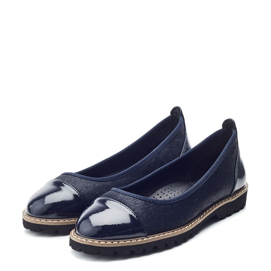 Egleton Navy Pony Hair Shoes