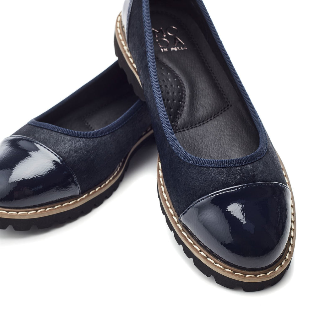 Egleton Navy Pony Hair Shoes