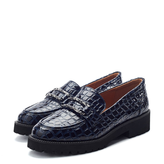 Egoma Navy Patent Mocc Croc Shoes