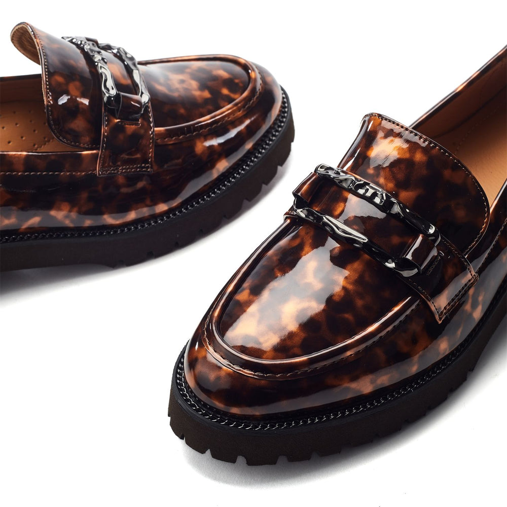 Egoma Tortoise Shell Patent Shoes