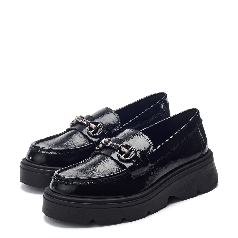 Eisa Black Leather Shoes