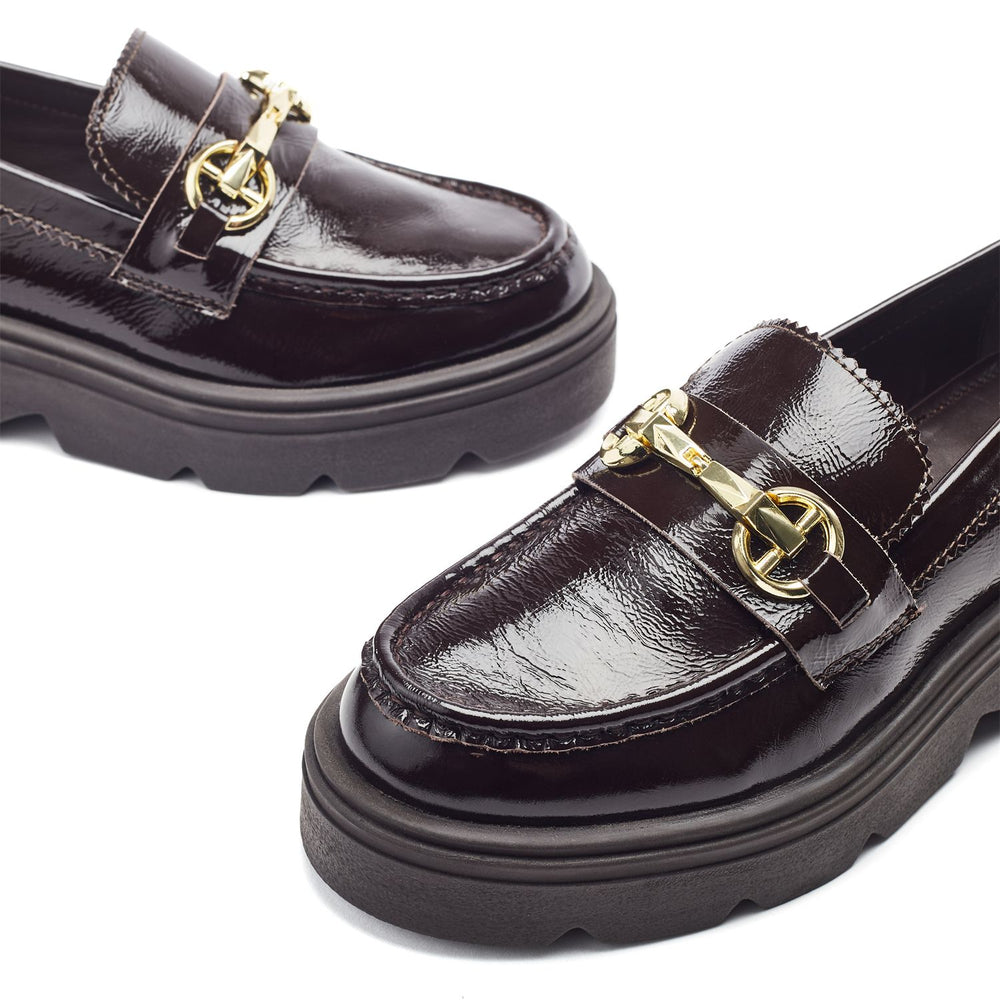 Eisa Dark Brown Leather Shoes
