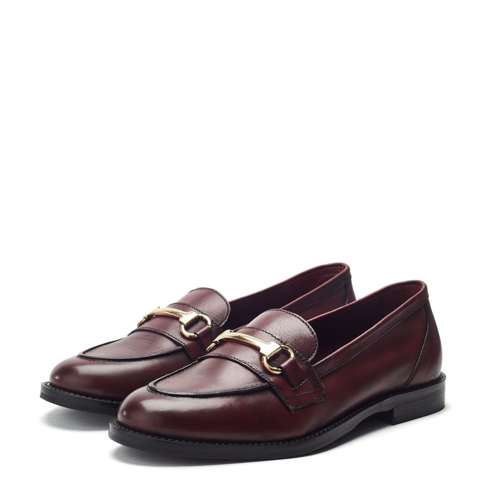 Elarra Burgundy Leather Shoes