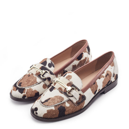 Elarra Cow Print Pony Hair Shoes