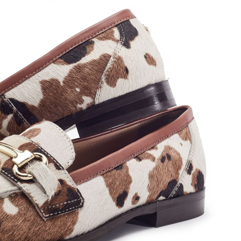 Elarra Cow Print Pony Hair Shoes