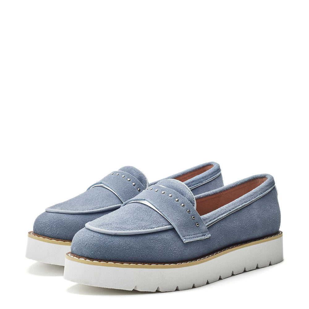 Elber Light Blue Suede Shoes
