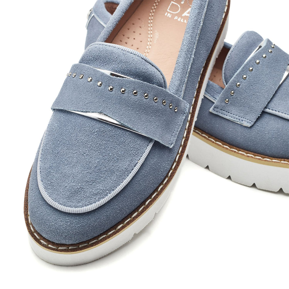 Elber Light Blue Suede Shoes