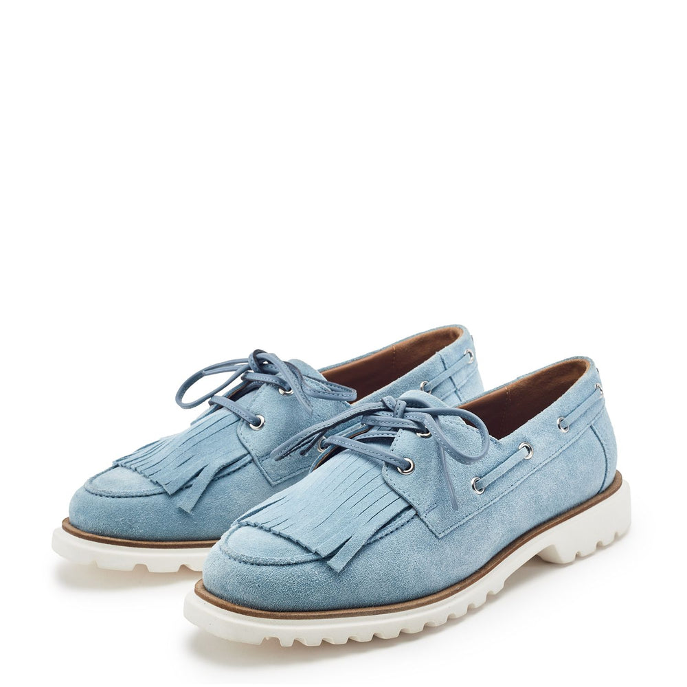 Elessia Light Blue Suede Shoes